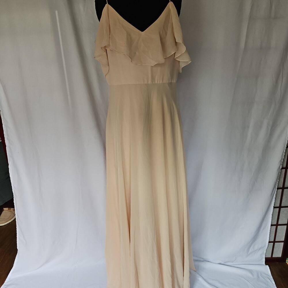 Blush pink formal dress prom wedding bridesmaid Jenny Yoo size‎ 14
